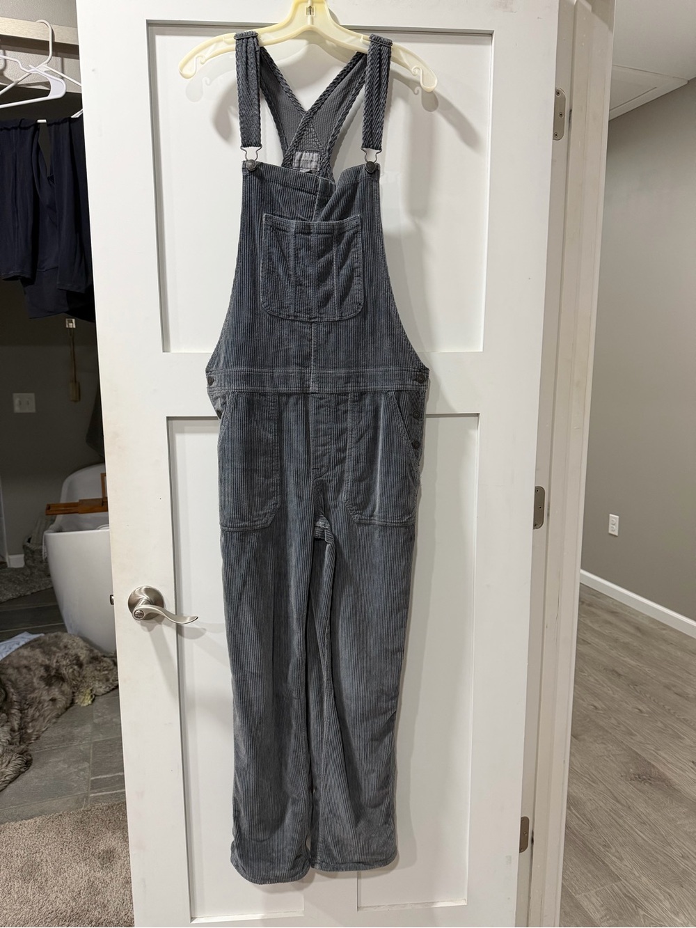 American Eagle Outfitters Blue Corduroy Overalls Jumpsuit